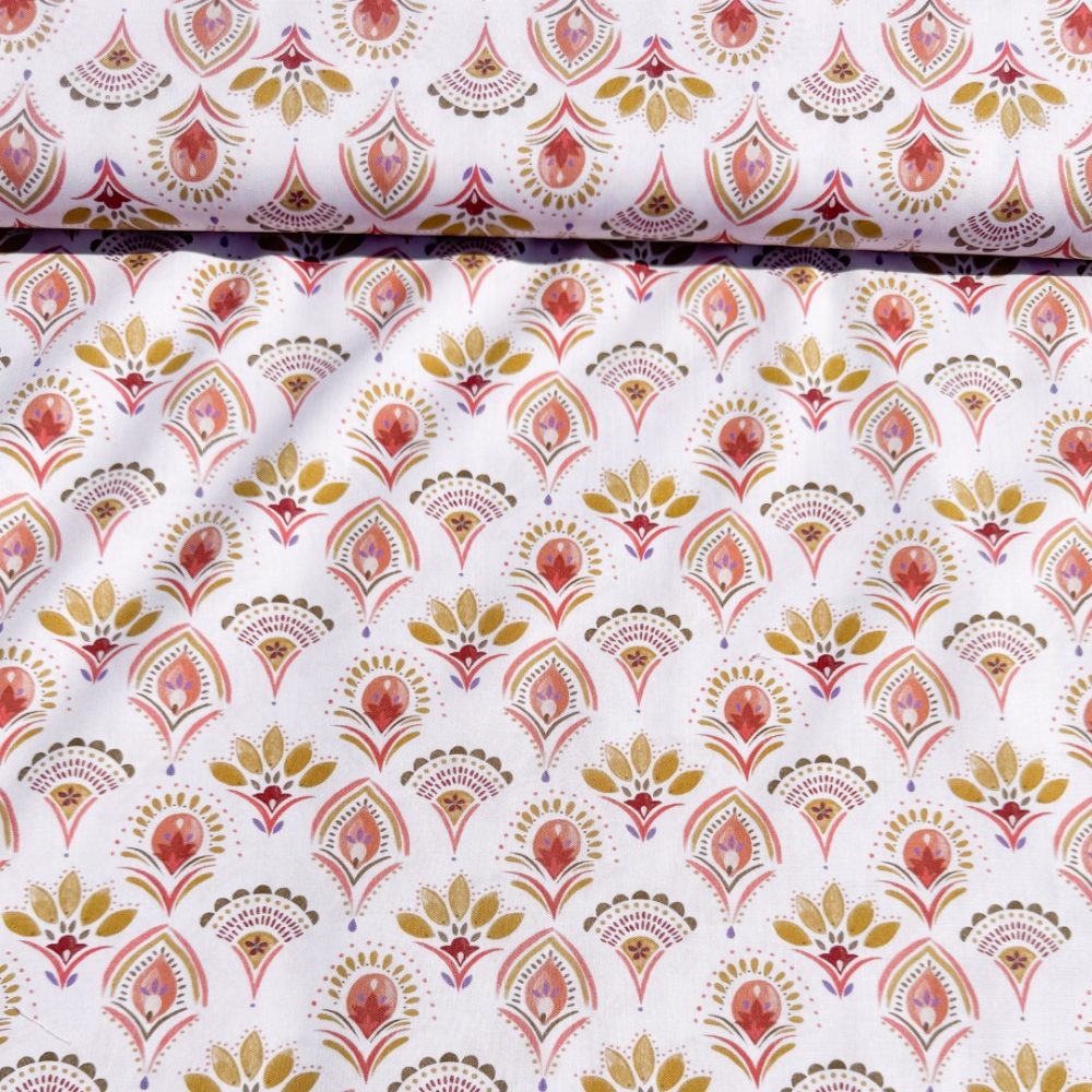 Katoen boho white bloom - Afbeelding 2