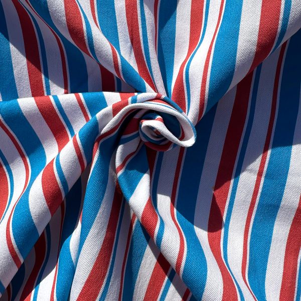 Liberty stripe denim twill