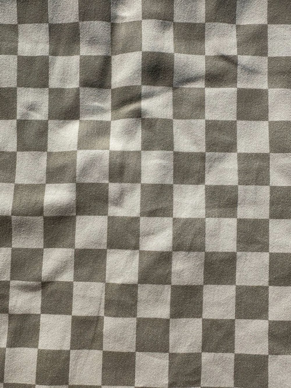 Beige checks denim twill - Afbeelding 2
