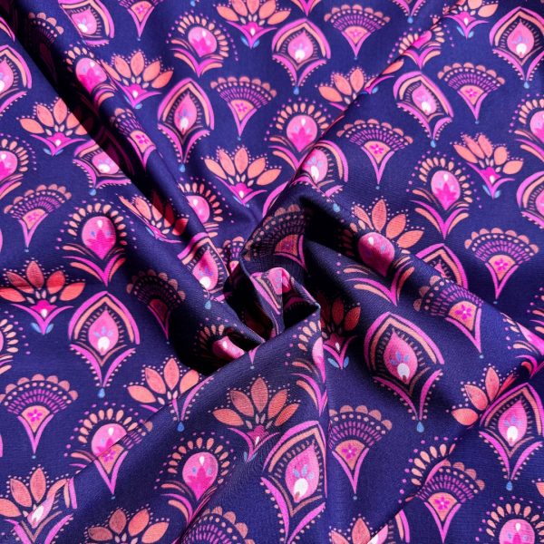 Katoen Navy Bloom