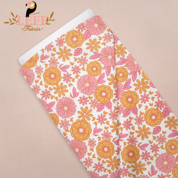 Pink flowers jersey