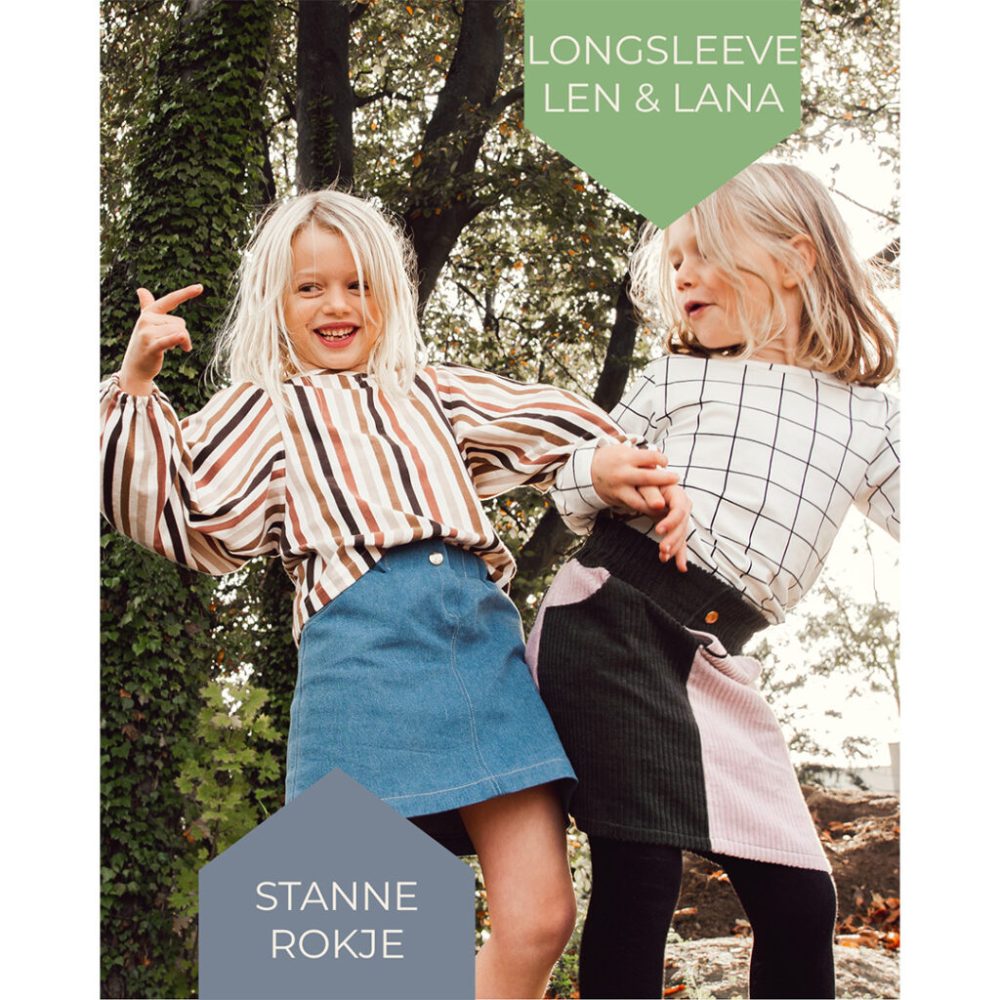 Wisj - Bundelset Stanne rok en Len & lana longsleeve