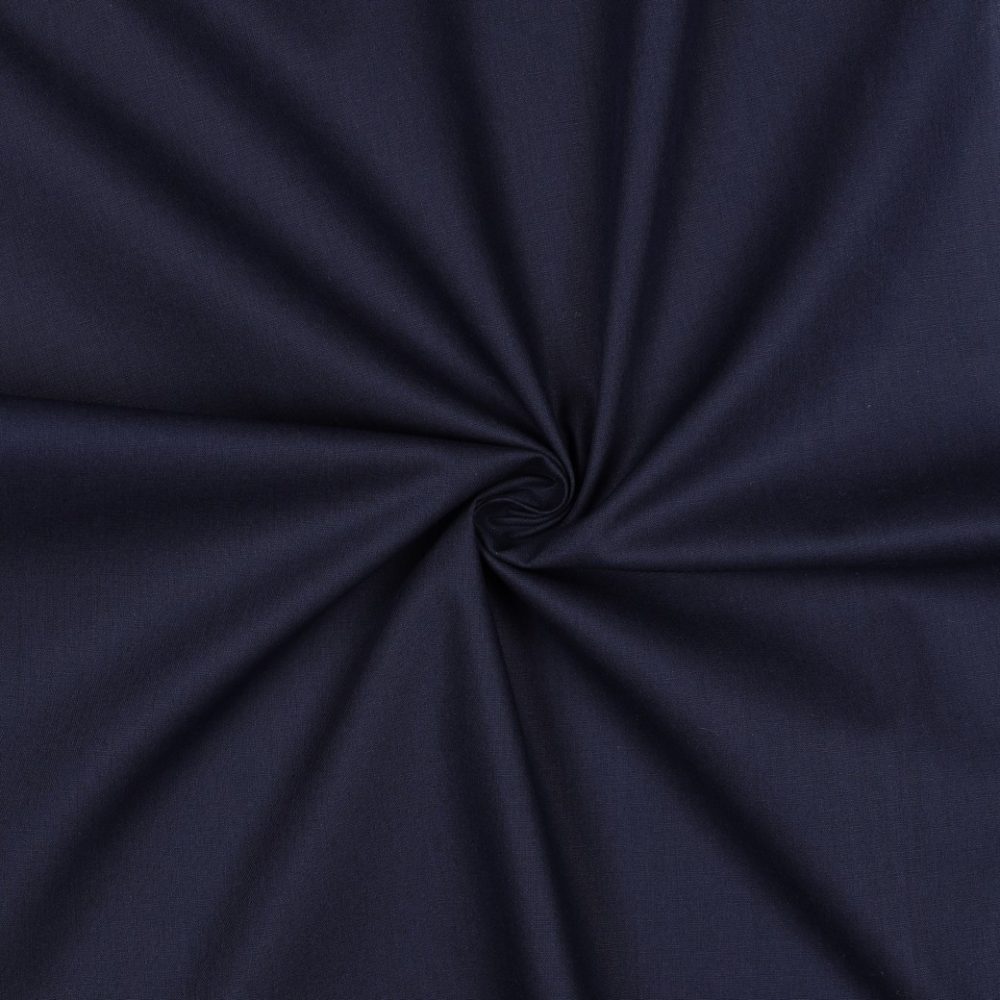 Katoen uni navy blauw