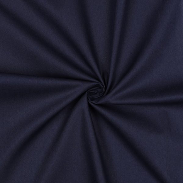 Katoen uni navy blauw