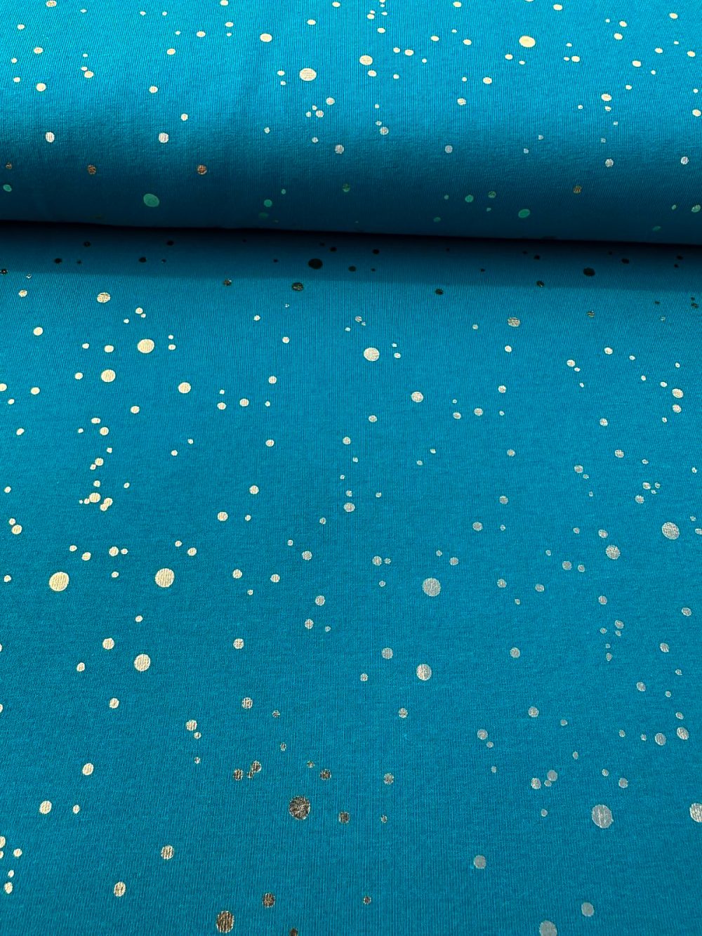 Golden dots jersey teal - Afbeelding 2