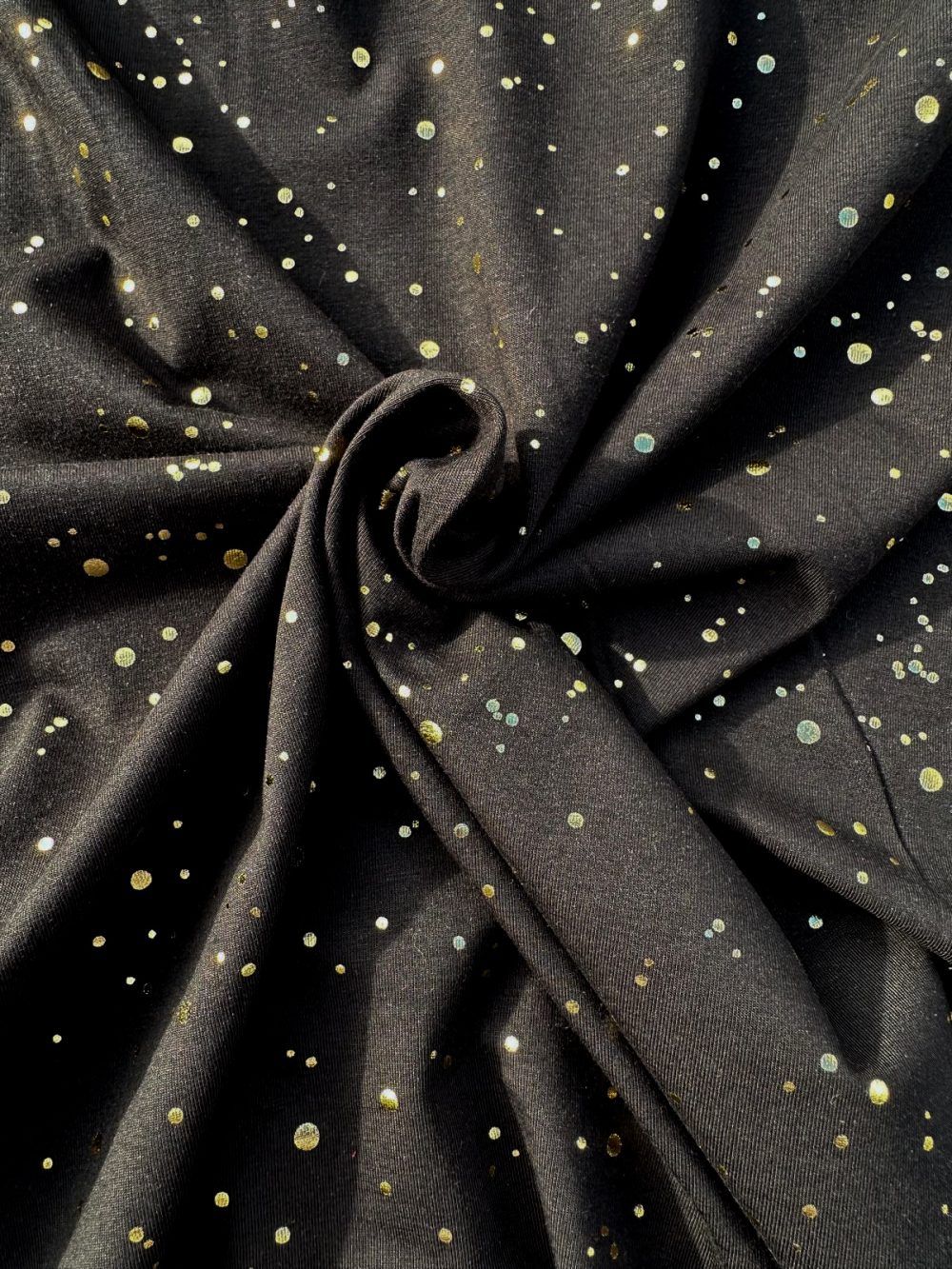 Golden dots zwarte jersey