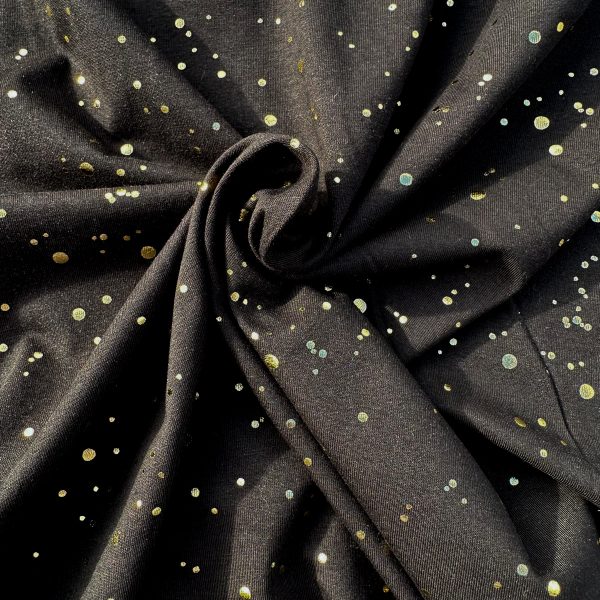 Golden dots zwarte jersey