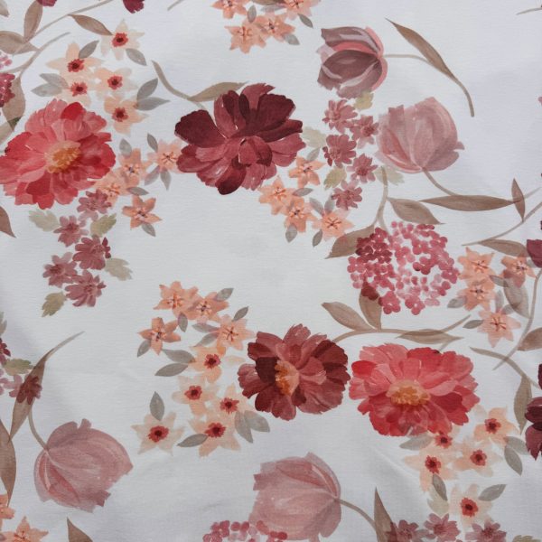 Crimson Hydrangea – Jersey met Hortensia en Rode Bloemen