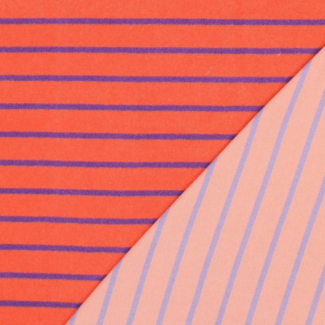 Tropical stripe rekbare badstof - Afbeelding 3