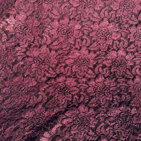 Foil lace Bordeaux