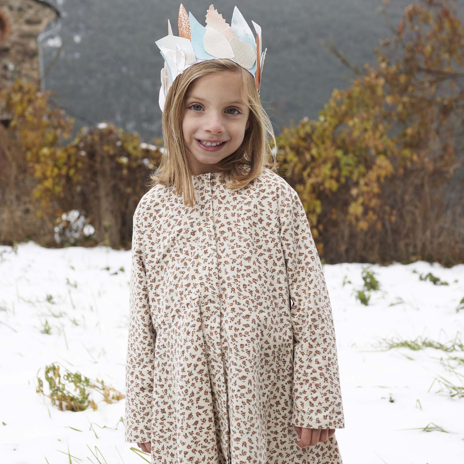 Katoenen flanel reindeer flowers - Afbeelding 2