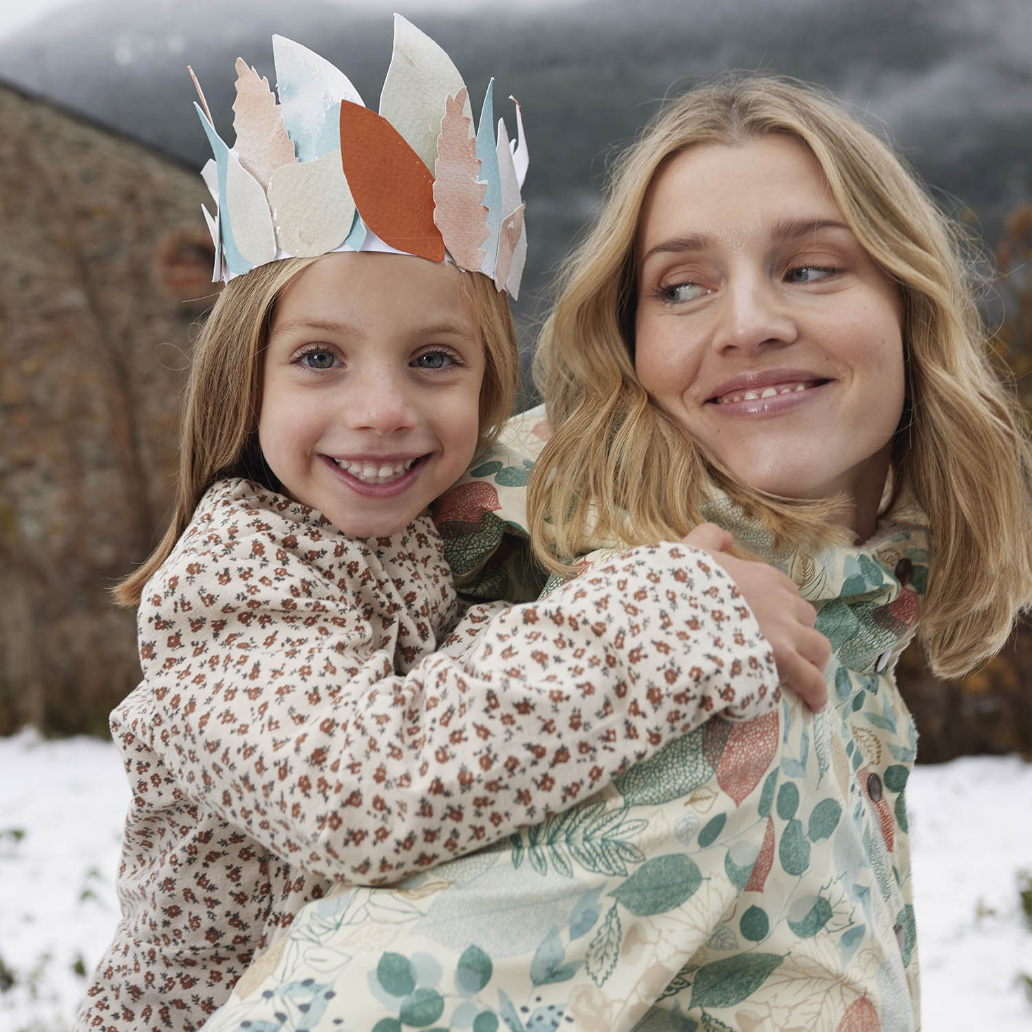 Katoenen flanel reindeer flowers - Afbeelding 3