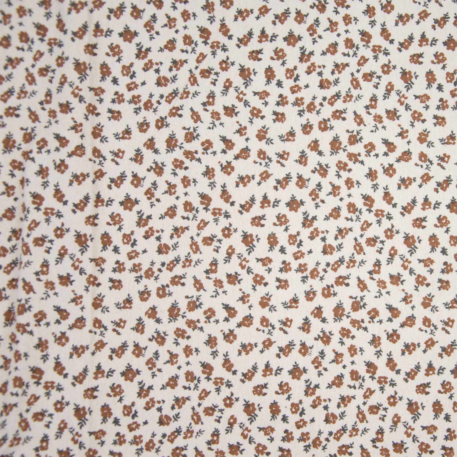 Katoenen flanel reindeer flowers