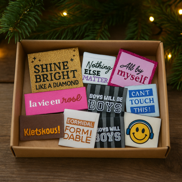 Surprise pakket labels