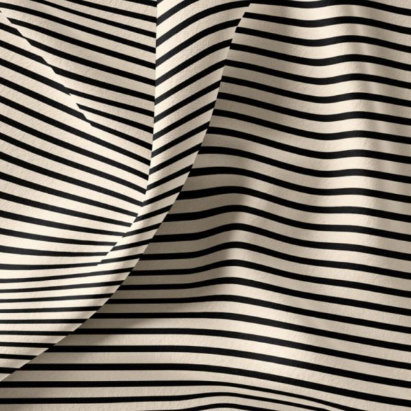 Gestreepte jersey black/ecru