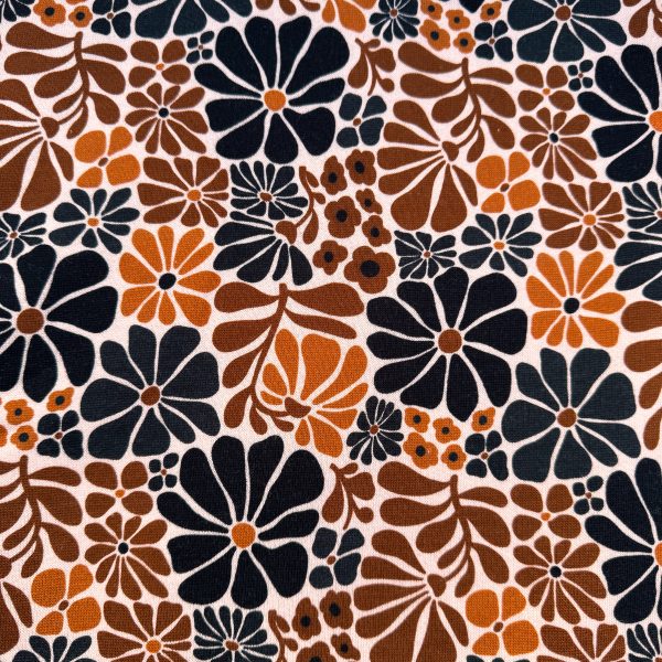 Soft sweat bloemen bruin