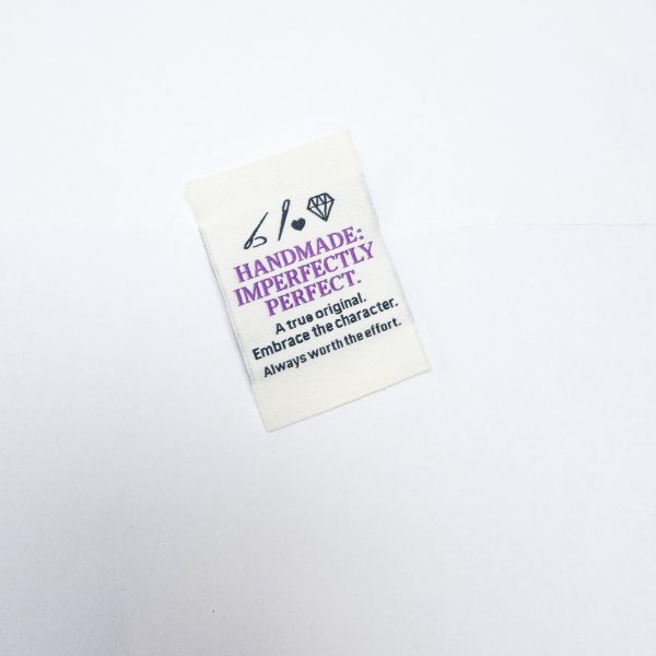 Label handmade imperfectly