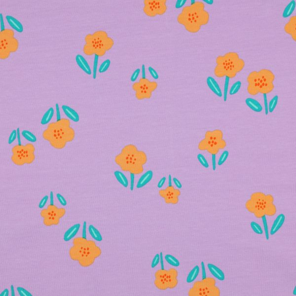 Frenchterry lavendel bloemen