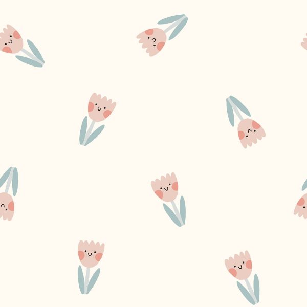 Vrolijke tulpjes frenchterry