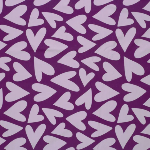 Jersey lila hartjes