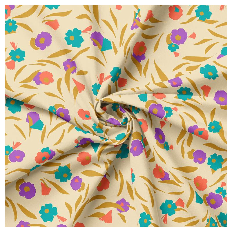 Voorjaarsbloemen katoen