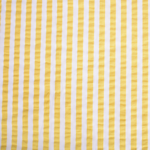 Seersucker Striped geel/wit