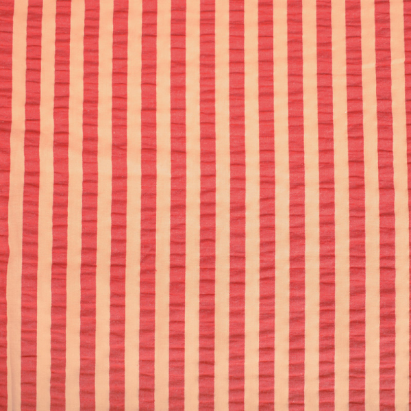 Seersucker strawberry stripe