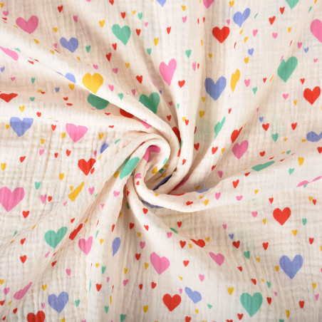 Gekleurde hartjes hydrofiel - Afbeelding 2