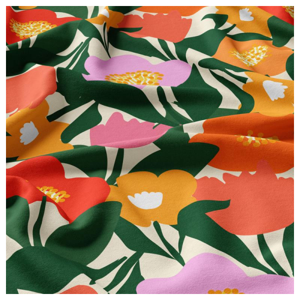 Sunset garden viscose