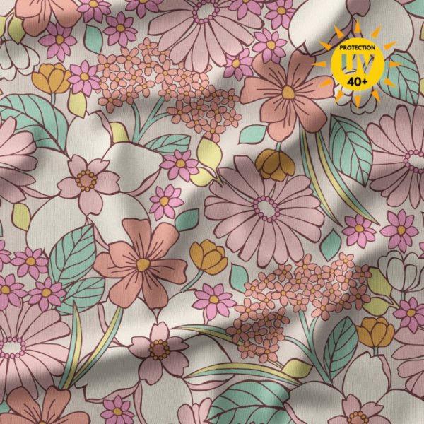 Sunblush bloom lycra UPF 40+