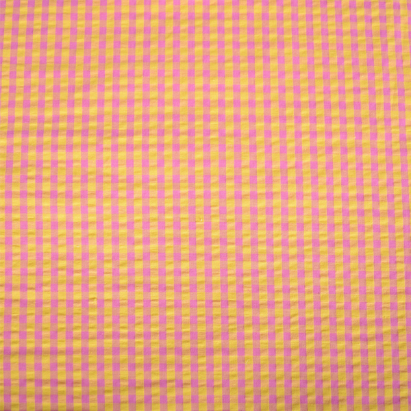 Seersucker yellow/candy