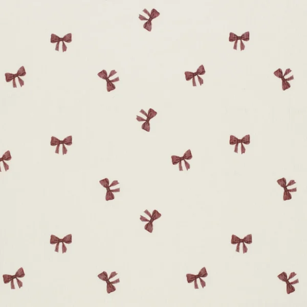 Ribjersey bordeaux strikjes