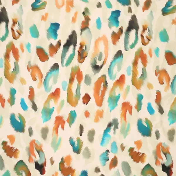 Viscose luxe leopard colourfull