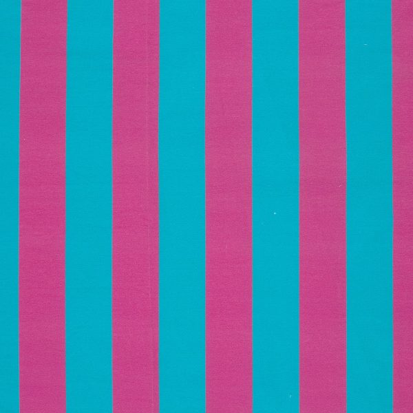 Frenchterry strepen blauw roze