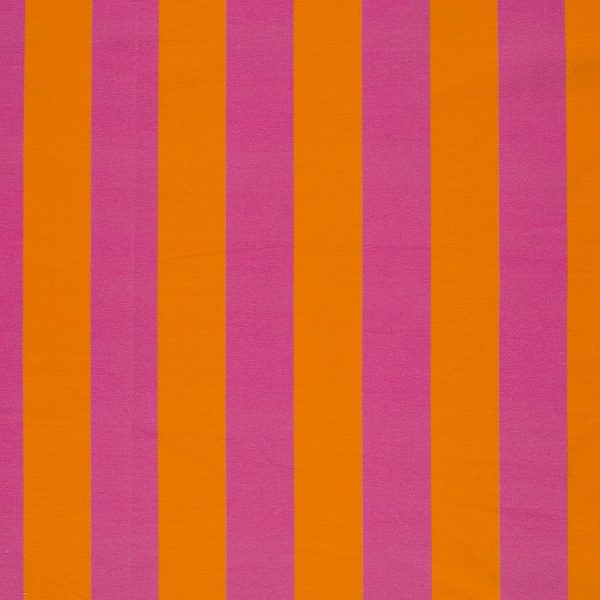 Frenchterry strepen oranje roze