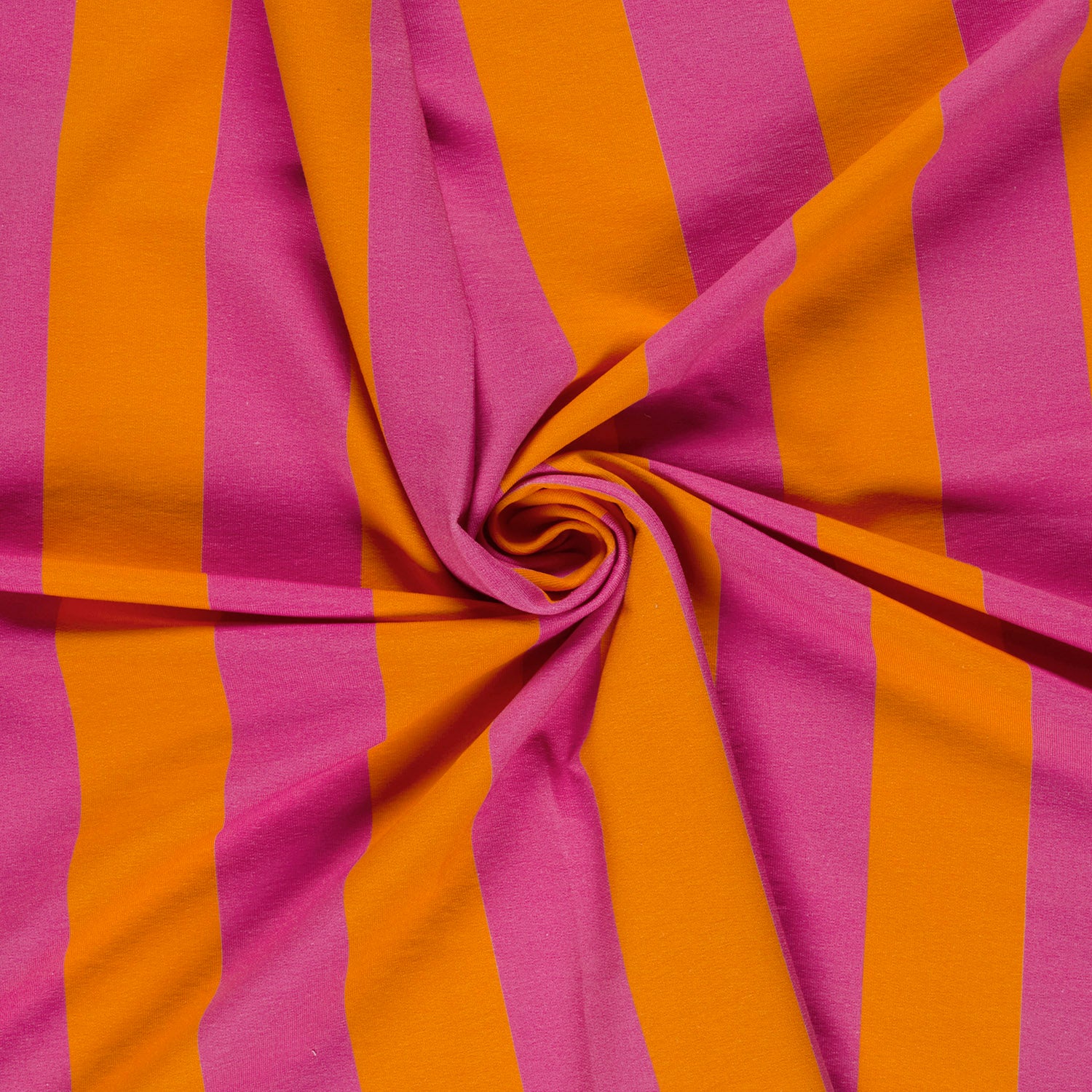 Frenchterry strepen oranje roze - Afbeelding 2