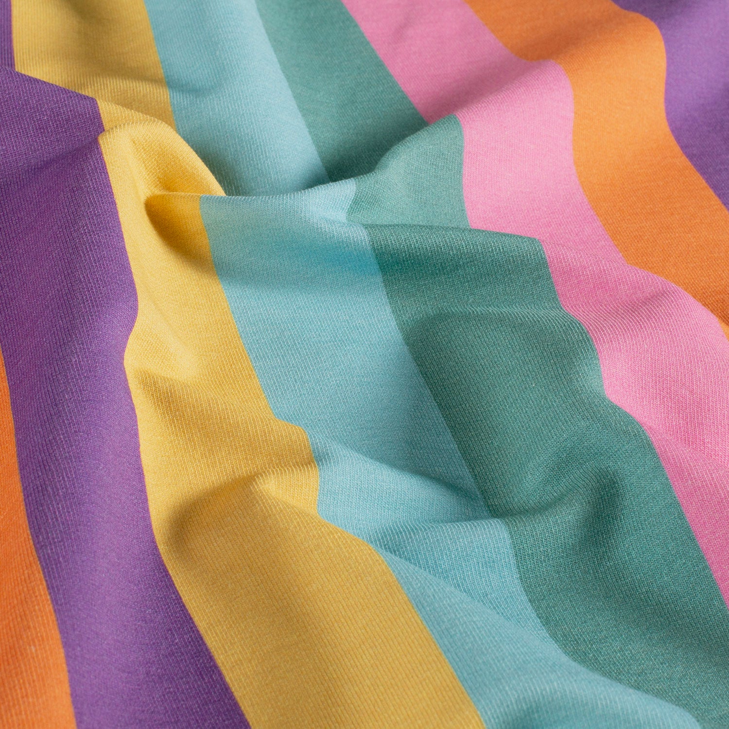 Frenchterry Rainbowstripes dark - Afbeelding 4