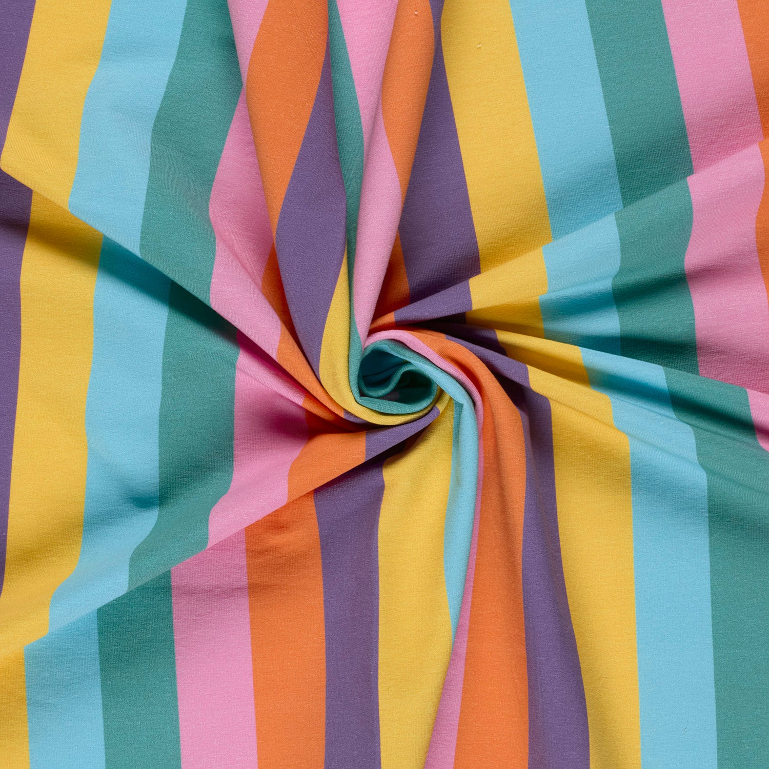 Frenchterry Rainbowstripes dark - Afbeelding 2