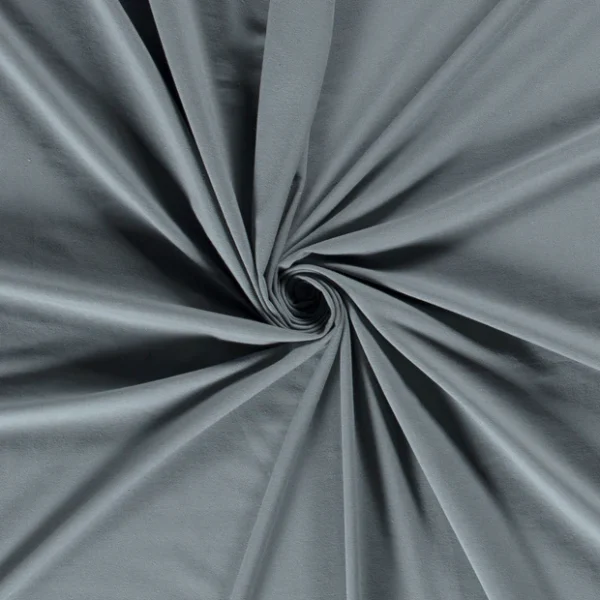 Katoenen jersey staalblauw