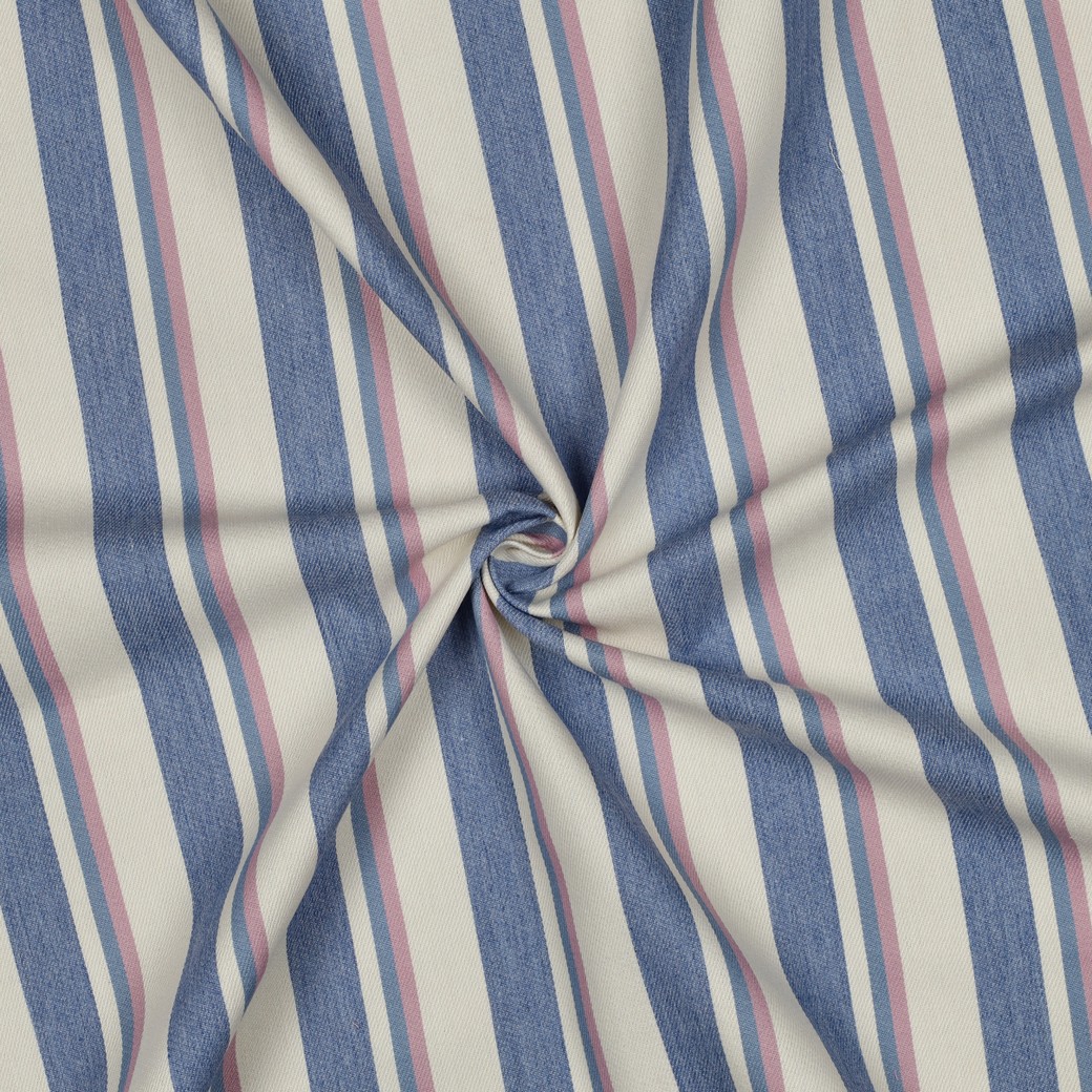 Denim garengeverfd strepen roze - Afbeelding 3