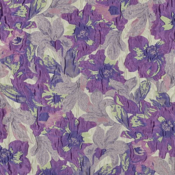 Jacquard lila bloemen