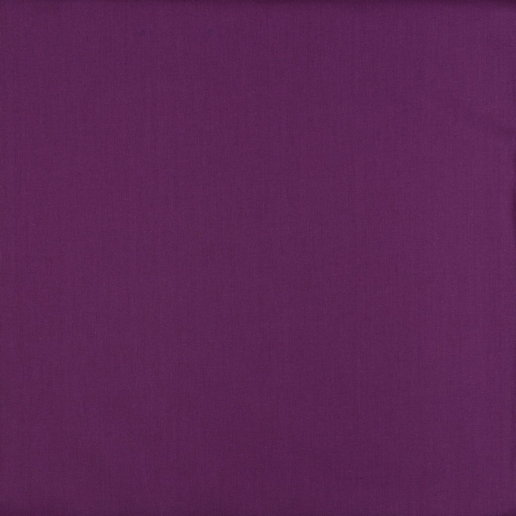 Katoen Poplin effen Donker paars. - Afbeelding 2
