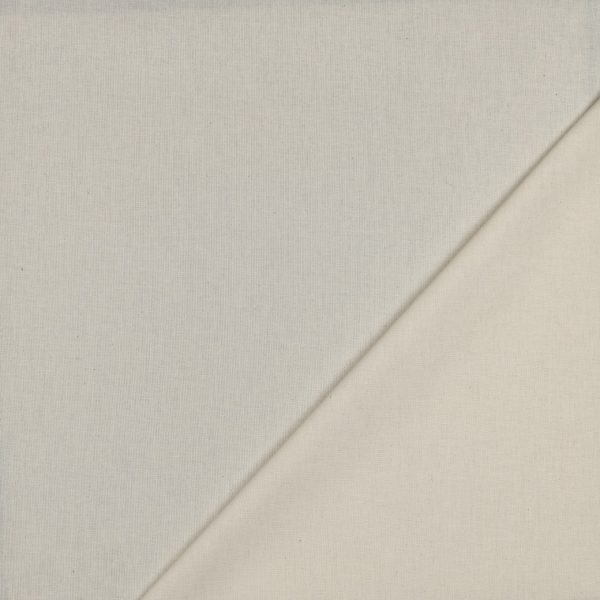 Katoen Poplin effen Naturel beige