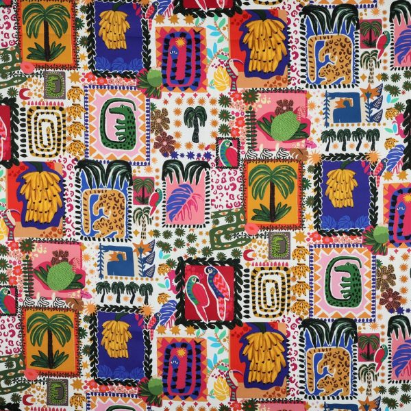 Katoen satijn zomer patchwork