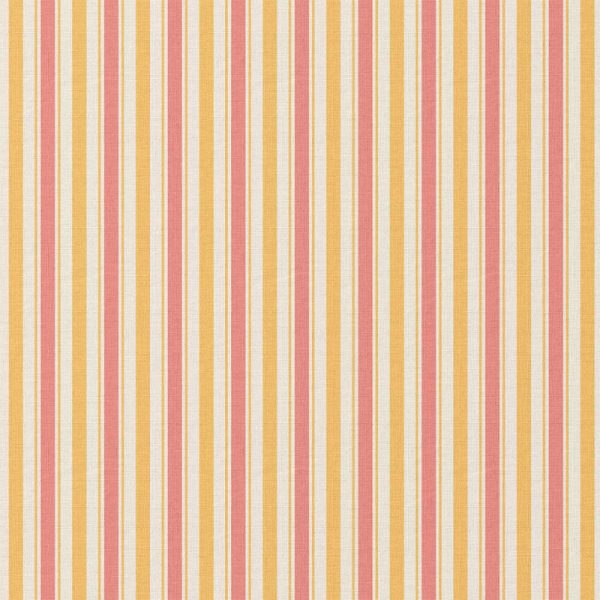 Gestreepte katoen geel,roze, offwhite