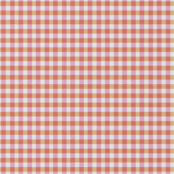 Katoen checks rood/roze