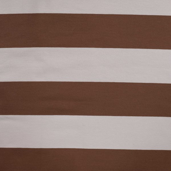 Frenchterry stripes Bruin/zand