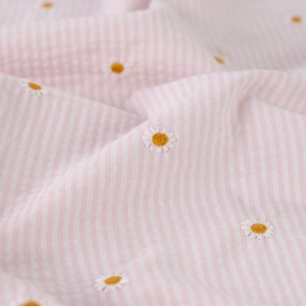 Seersucker streepjes met bloem