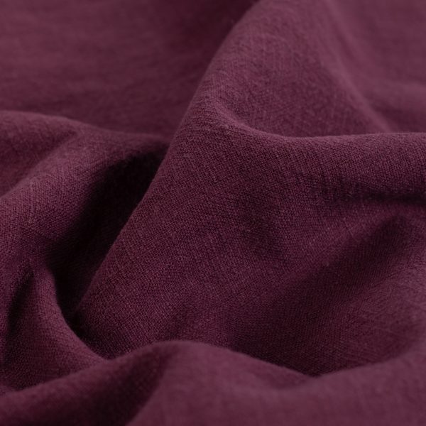 Stonewashed linnen Bordeaux