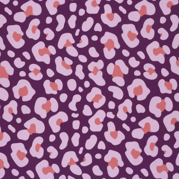 Katoenen jersey Berry Leo Pop